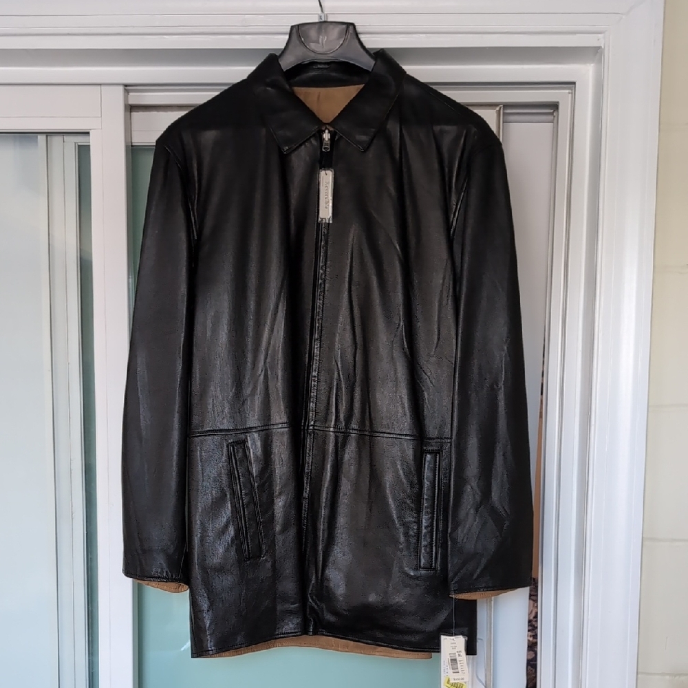Men's Black Leather Jacket
